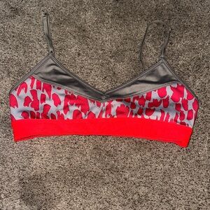 Alo Gray and Red Women's Bralette